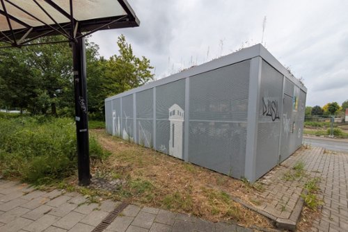 Fahrradabstellanlage am Hauptbahnhof im Mai 2025